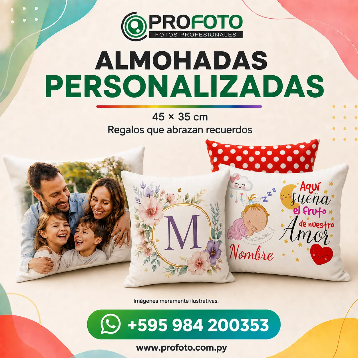 Almohadas personalizadas por PROFOTO