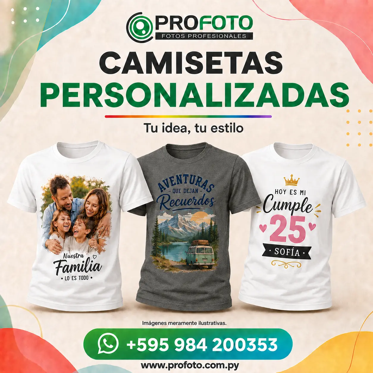 Camisetas personalizadas por PROFOTO