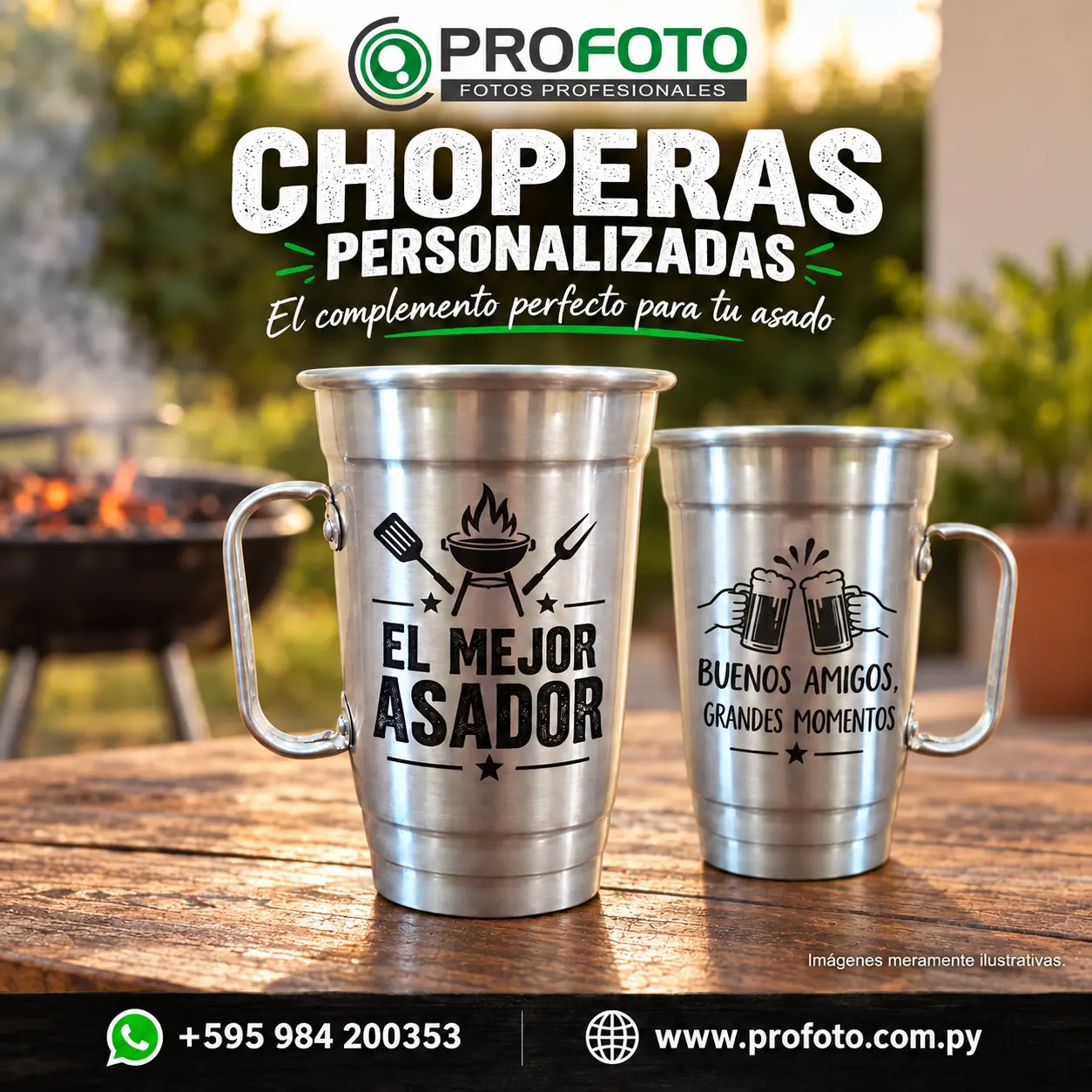 Chopera de aluminio personalizada por PROFOTO