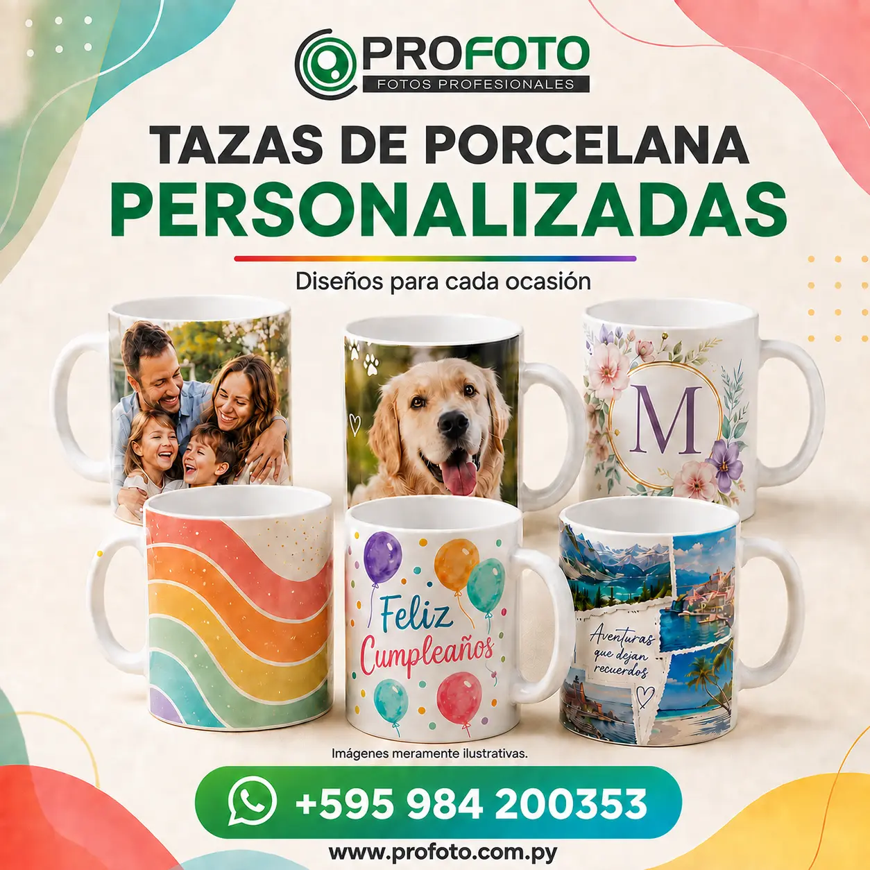 Taza blanca personalizada por PROFOTO